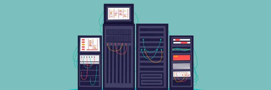 vector image of different types of servers